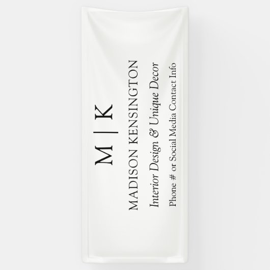 Minimalistisches Monogramm oder Hinzufügen von Log Banner (Vertikal)