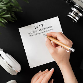 Minimalistisches Monogramm oder Hinzufügen von Log Mitteilungskarte