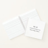 Minimalistisches Monogramm oder Hinzufügen von Log Notizblock (Innenseite)