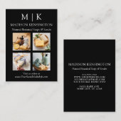 Minimalistisches Monogramm oder Logo Business 4 Fo Visitenkarte (Vorne/Hinten)