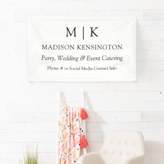 Minimalistisches Monogramm oder Logo hinzufügen Banner (Insitu)