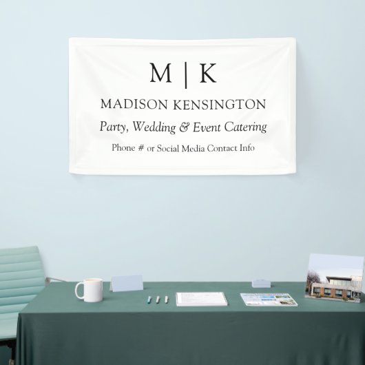 Minimalistisches Monogramm oder Logo hinzufügen Banner (Messeveranstaltung)