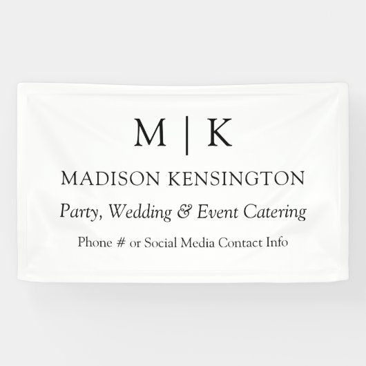 Minimalistisches Monogramm oder Logo hinzufügen Banner (Horizontal)