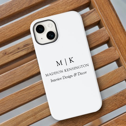 Minimalistisches Monogramm oder Logo hinzufügen Case-Mate iPhone Hülle