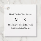 Minimalistisches Monogramm oder Logo hinzufügen Geschenkanhänger (Vorderseite)