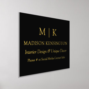 Minimalistisches Monogramm oder Logo hinzufügen Go Foliendrucke