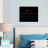 Minimalistisches Monogramm oder Logo hinzufügen Go Foliendrucke (In Situ (Schlafzimmer))