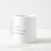 Minimalistisches Monogramm oder Logo hinzufügen Kaffeetasse (Vorderseite Links)