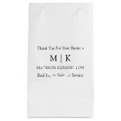 Minimalistisches Monogramm oder Logo hinzufügen Kleine Geschenktüte (Vorderseite)