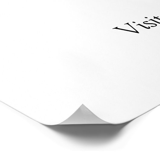 Minimalistisches Monogramm oder Logo hinzufügen Poster (Ecke)