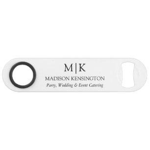 Minimalistisches Monogramm oder Logo hinzufügen Speed Flaschenöffner