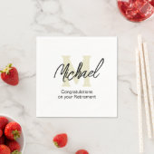 Minimalistisches Monogramm-Papier Napkin Serviette (Beispiel)