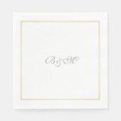 Minimalistisches Monogramm/Parapellamen Serviette (Vorderseite)