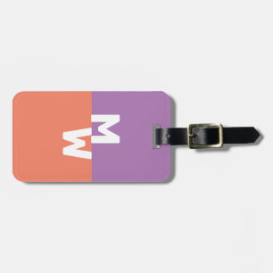 Minimalistisches Monogramm Pastell Zweiton Gepäckanhänger