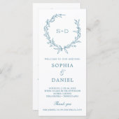 Minimalistisches Monogramm-Programm für feierliche (Vorne/Hinten)