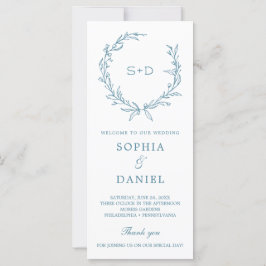 Minimalistisches Monogramm-Programm für feierliche