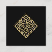 Minimalistisches Monogramm-QR-Code Quadratische Visitenkarte (Rückseite)