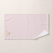 Minimalistisches Monogramm Rosa Badhandtuch Set (Handtuch)