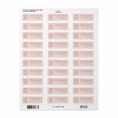 Minimalistisches Monogramm rosafarbenes Rücksendea (Vorne)