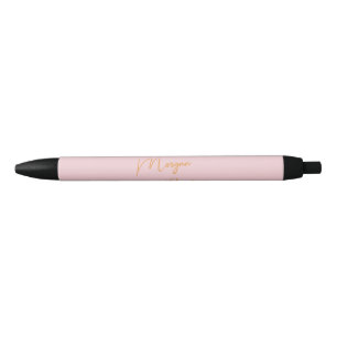 Minimalistisches Monogramm Schrift rosa Kugelschreiber