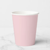 Minimalistisches Monogramm Schrift rosa Pappbecher (Rückseite)