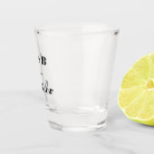 Minimalistisches Monogramm Schwarze Hochzeit Gesch Schnapsglas (Rechts)