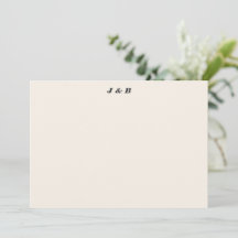 Minimalistisches Monogramm Schwarze und Elfenbein-