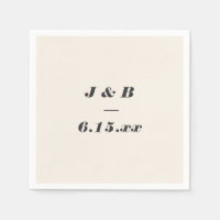 Minimalistisches Monogramm Schwarze und Elfenbein-