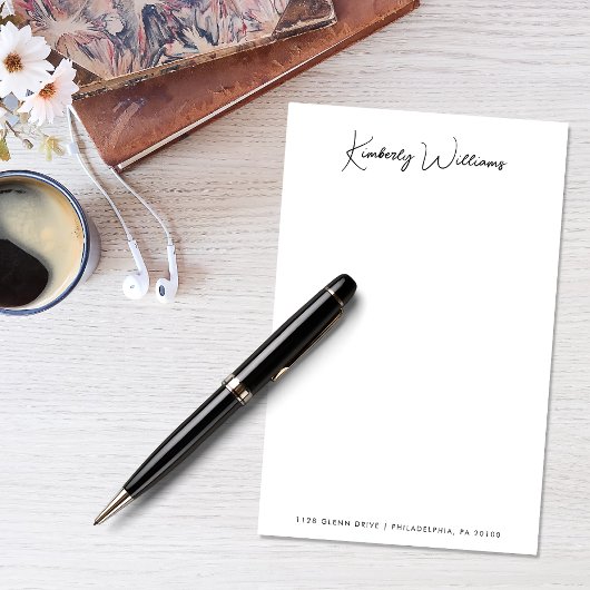 Minimalistisches Monogramm Signature-Script Person Briefpapier