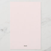 Minimalistisches Monogramm Signature-Script rosa Briefpapier (Rückseite)
