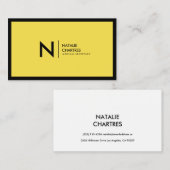 Minimalistisches Monogramm Visitenkarte (Vorne/Hinten)