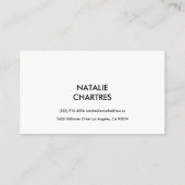 Minimalistisches Monogramm Visitenkarte (Rückseite)