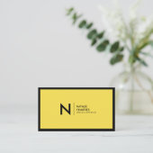 Minimalistisches Monogramm Visitenkarte (Stehend Vorderseite)