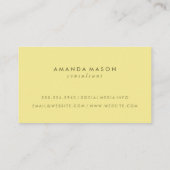 Minimalistisches Monogramm Visitenkarte (Rückseite)