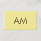 Minimalistisches Monogramm Visitenkarte (Vorderseite)