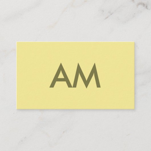 Minimalistisches Monogramm Visitenkarte (Vorderseite)