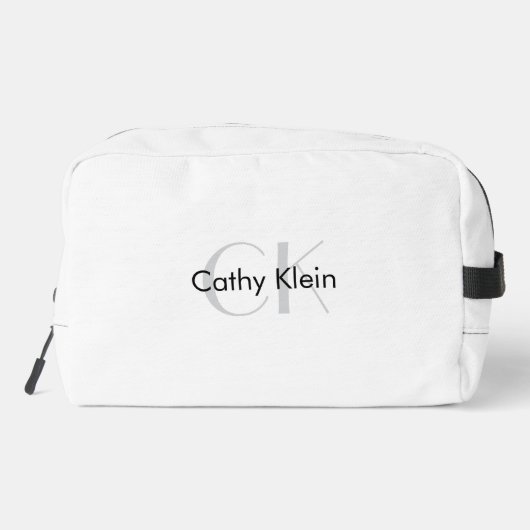 Minimalistisches Monogramm Waschbeutel (Rückseite)