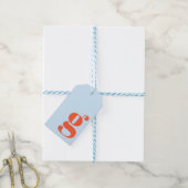 Minimalistisches monogrammiertes Retro-Initial Bla Geschenkanhänger (Mit Garn)