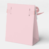 Minimalistisches Monogrammskript rosa Geschenkschachtel (Rückseite)