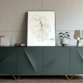 Minimalistisches Monstera-Leaf-Zitat Poster