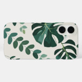 Minimalistisches Monstera- und Grünmuster - Modern Case-Mate iPhone Hülle (Rückseite (Horizontal))