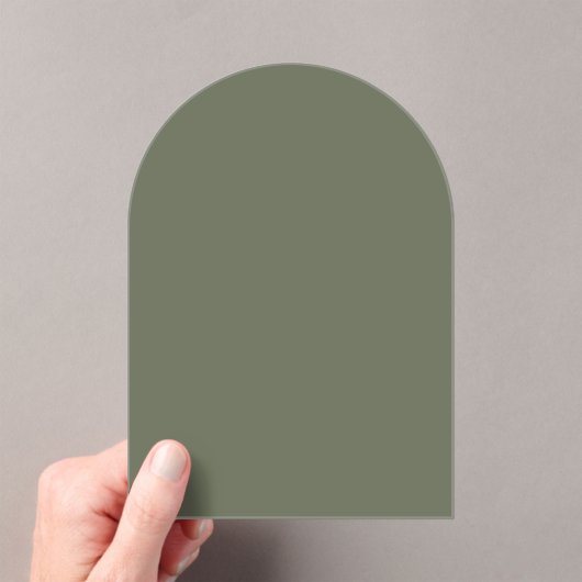 Minimalistisches Moosgrünes Arch Akryllische Einla Acryleinladungen (Insitu (Handheld))