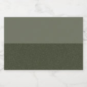 Minimalistisches Moosgrünes Farbsiegel - Anpassen Alkoholflaschenetikett (Einzelnes Label)