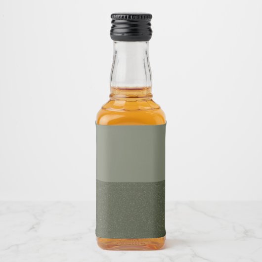 Minimalistisches Moosgrünes Farbsiegel - Anpassen Alkoholflaschenetikett (Vorderseite)