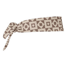 Minimalistisches Mosaik Brown Cream-Headband