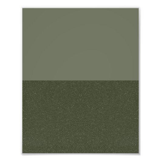Minimalistisches Moss Green Poster Print - Anpassb (Vorne)