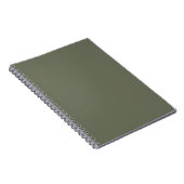 Minimalistisches Moss Green Spiral Notebook Notizblock (Rechte Seite)