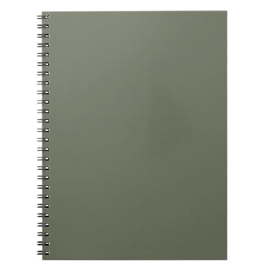 Minimalistisches Moss Green Spiral Notebook Notizblock (Vorderseite)