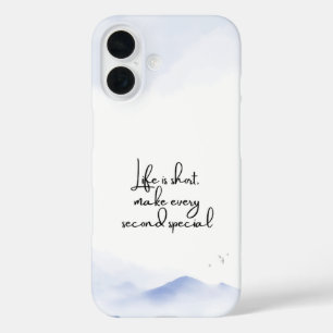 Minimalistisches Motivierend Angebot für Aquarellf iPhone 16 Hülle