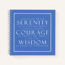 Minimalistisches Motivierend Blaues Weiß-Gebete Notizblock